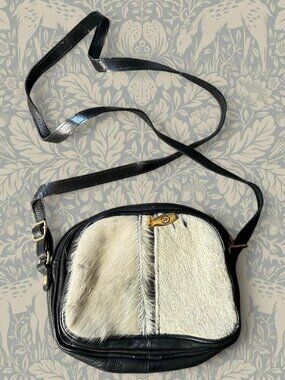 Valentina Genuine Cow Hide and Leather Crossbody Bag
